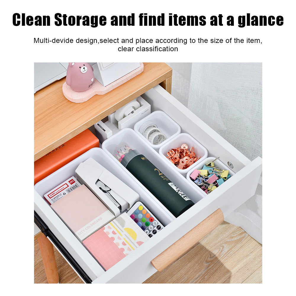 8-Piece Makeup & Drawer Organizer Set