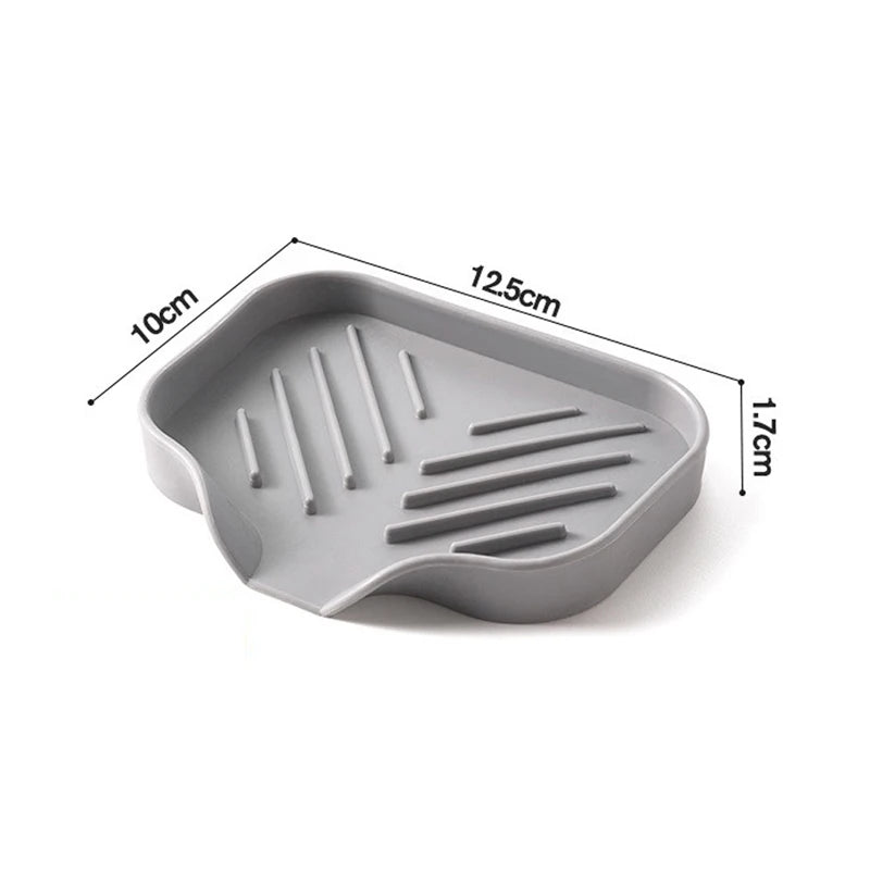 Silicone Kitchen Sink Sponge Holder – Auto-Draining Sink Caddy Organizer