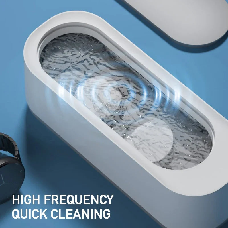 Mini Ultrasonic Cleaning Machine for Jewelry, Glasses & Watches (Battery Not Included)