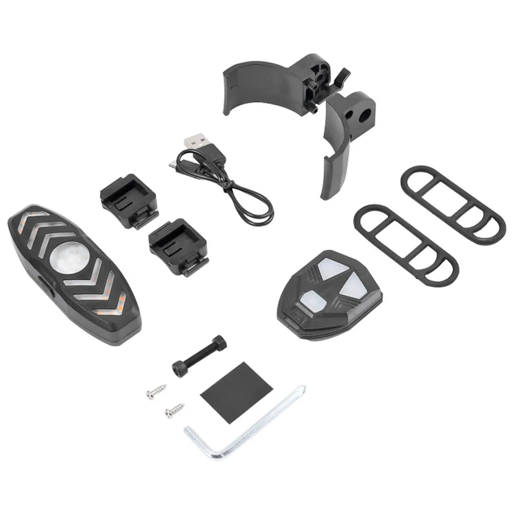 LED Turn Signal & Tail Light for Xiaomi M365, MI3, 1S & Pro2 — Wireless Remote, USB Rechargeable