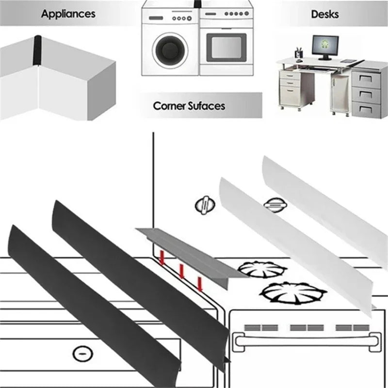 Silicone Stove Counter Gap Cover – T-Shape Heat-Resistant Slit Filler for Kitchen