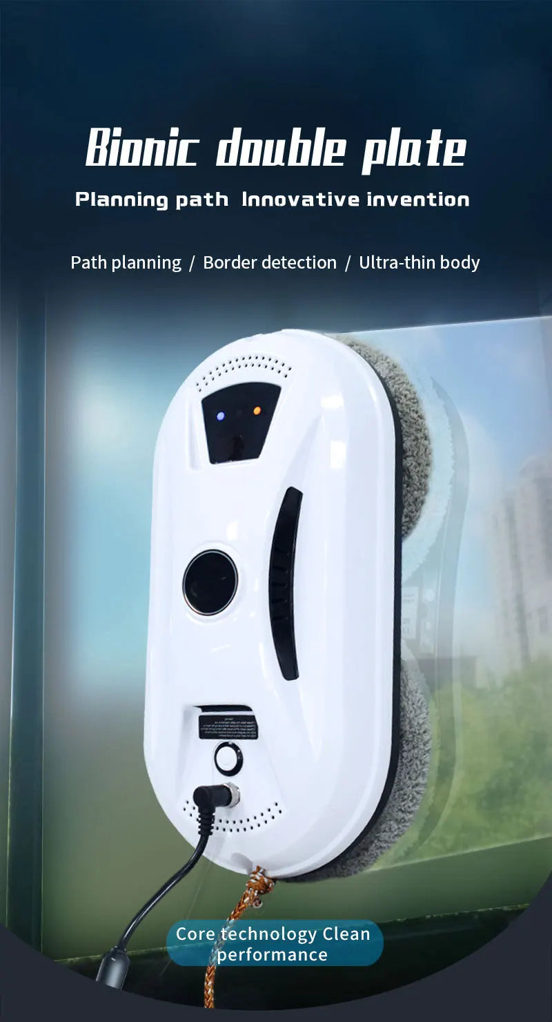 Automatic Window Cleaning Robot – 5600PA Dual Suction, 3 Modes, UPS Backup, Streak-Free Glass Cleaner