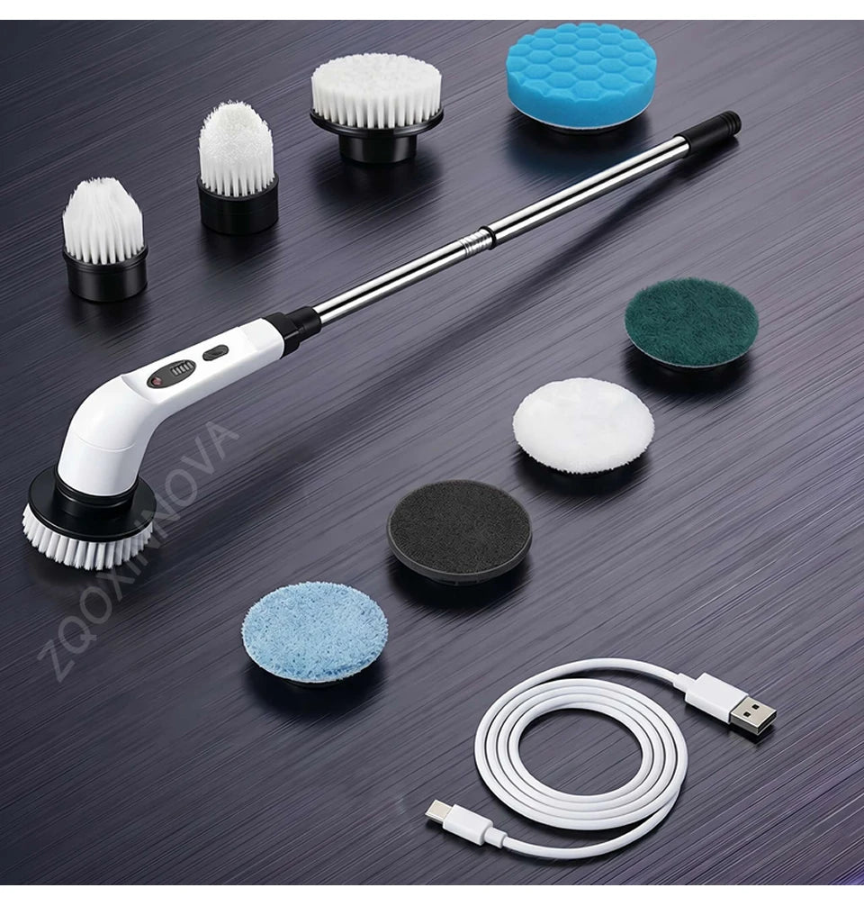 Cordless Electric Spin Scrubber — Rechargeable Multipurpose Cleaning Brush