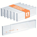 Adjustable Drawer Dividers Organizer – 6-Pack Expandable Separators for Kitchen, Dresser & Vanity