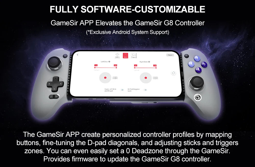 GameSir G8 Galileo Mobile Gaming Controller – Hall Effect Joysticks, USB-C, iOS & Android Compatible
