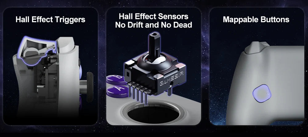 GameSir G8 Galileo Mobile Gaming Controller – Hall Effect Joysticks, USB-C, iOS & Android Compatible