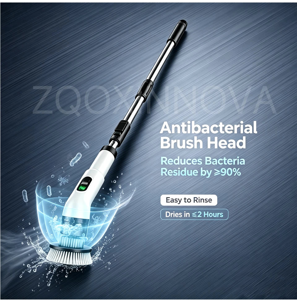 Cordless Electric Spin Scrubber — Rechargeable Multipurpose Cleaning Brush