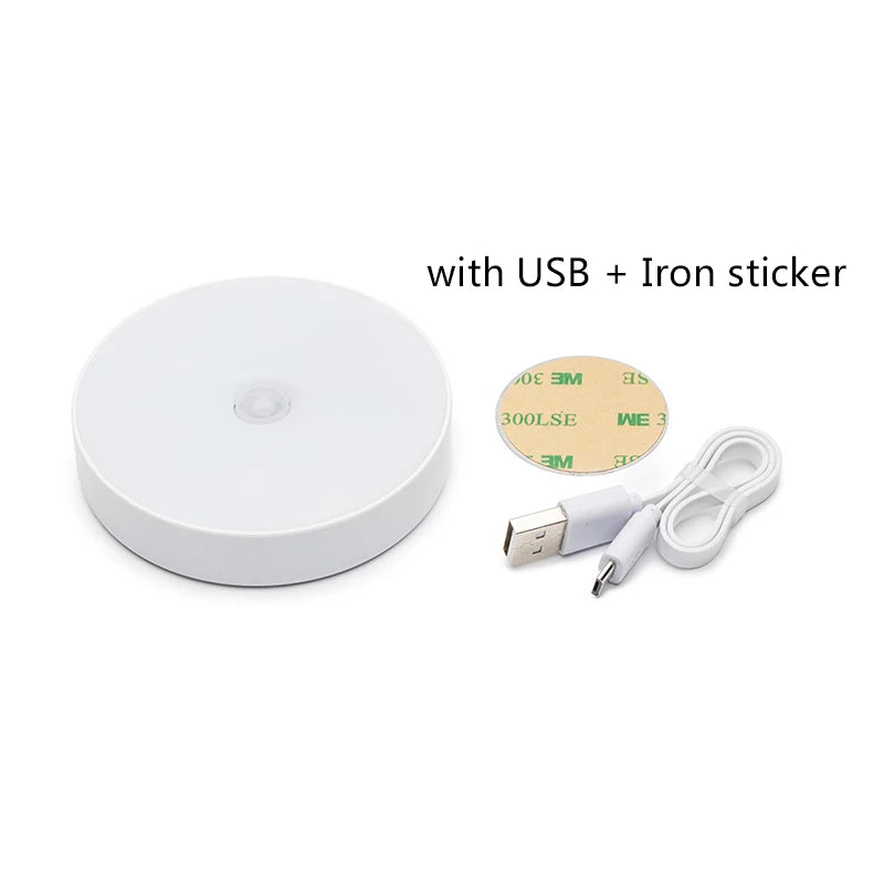 USB Rechargeable Motion Sensor Night Light – Wireless LED Lamp for Kitchen, Closet & Hallway