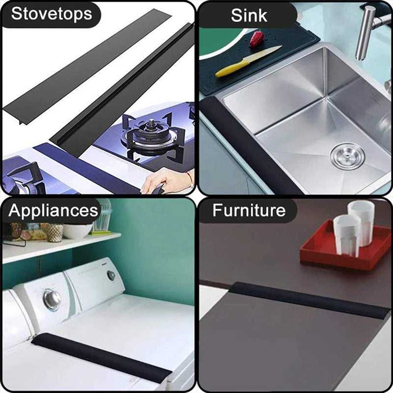 Silicone Stove Counter Gap Cover – T-Shape Heat-Resistant Slit Filler for Kitchen