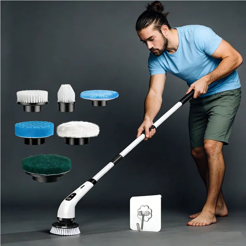 Cordless Electric Spin Scrubber — Rechargeable Multipurpose Cleaning Brush