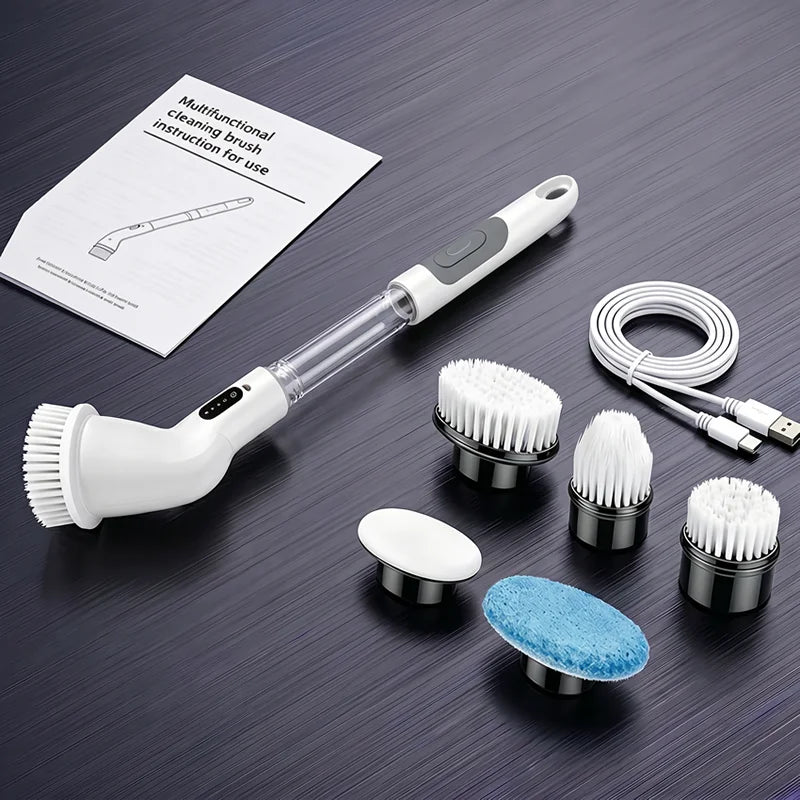 Cordless Electric Spin Scrubber — Rechargeable Multipurpose Cleaning Brush