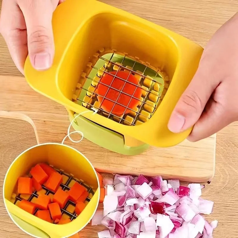 Multifunctional Vegetable Chopper & Onion Dicer – Stainless Steel Blades, Ergonomic Handle, Easy Meal Prep