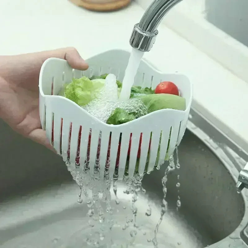 Salad Cutter Bowl – Vegetable & Fruit Slicing Bowl for Fast Meal Prep, No Cutting Board Needed