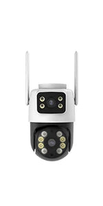 3MP Dual-Lens WiFi Security Camera – Waterproof Outdoor Surveillance, Wide-Angle, Smartphone Monitoring