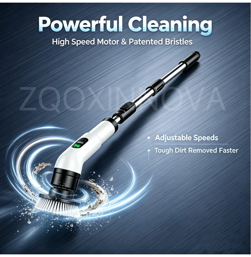 Cordless Electric Spin Scrubber — Rechargeable Multipurpose Cleaning Brush