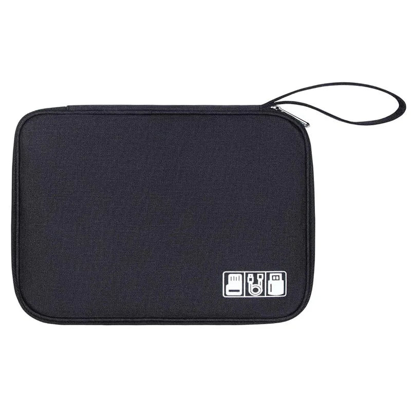 Waterproof Electronics Organizer Bag – Travel Cable & Accessories Pouch, 8 Cable Loops, Lightweight 120g