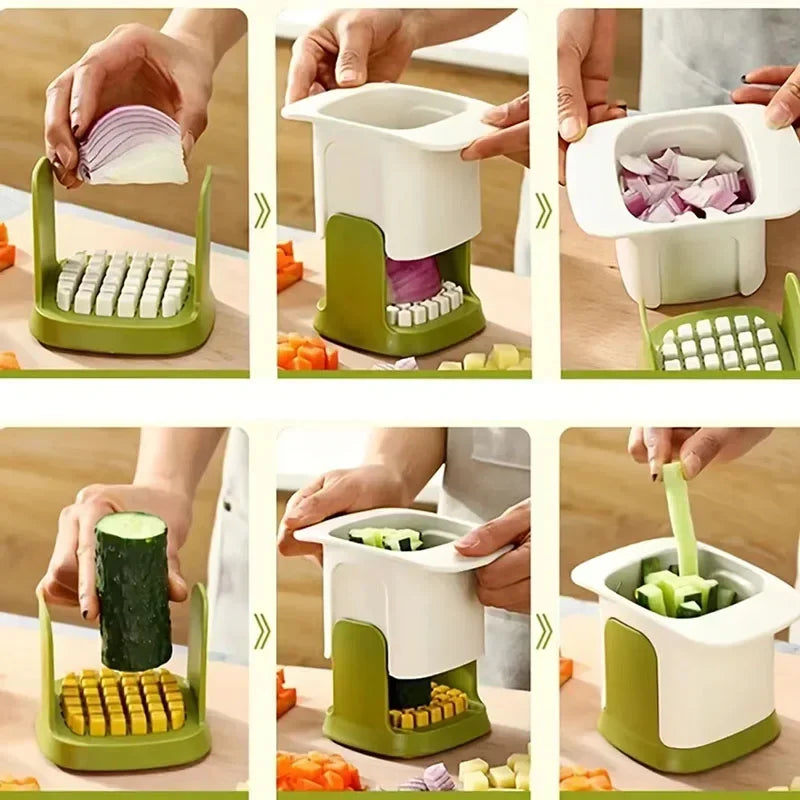 Multifunctional Vegetable Chopper & Onion Dicer – Stainless Steel Blades, Ergonomic Handle, Easy Meal Prep