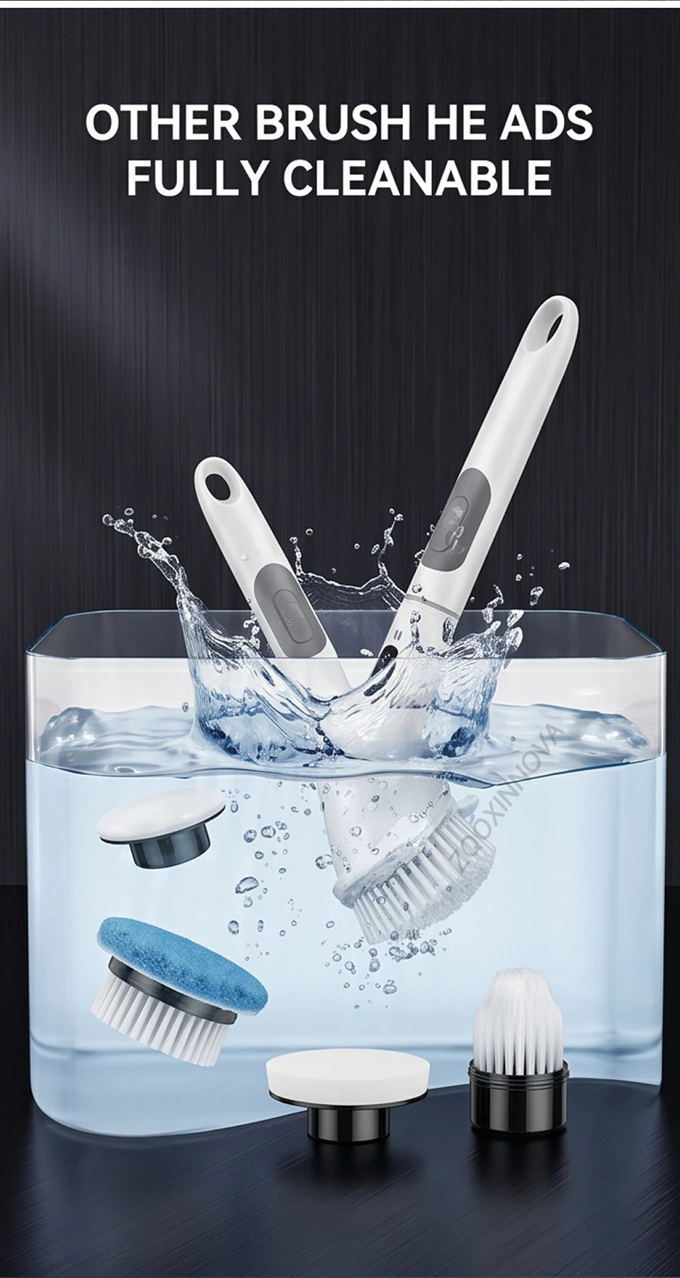 Cordless Electric Spin Scrubber — Rechargeable Multipurpose Cleaning Brush