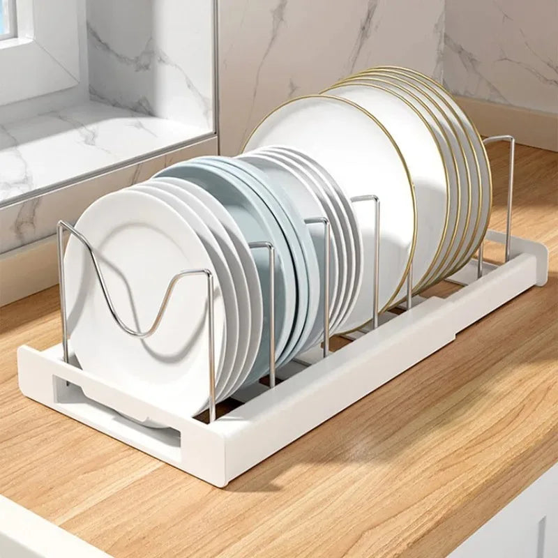 Expandable Cabinet Pot & Pan Organizer – Adjustable Divider Rack for Pots, Pans & Lids