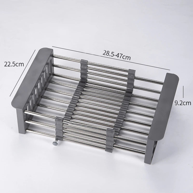 Foldable Triangle Dish Drying Rack – Corner Sink Organizer & Stainless Steel Drainer