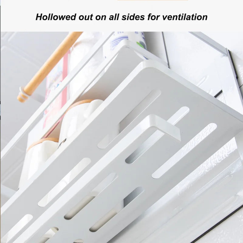 Magnetic Refrigerator Shelf Organizer – 1 & 2 Tier, No-Drill Kitchen Storage Rack