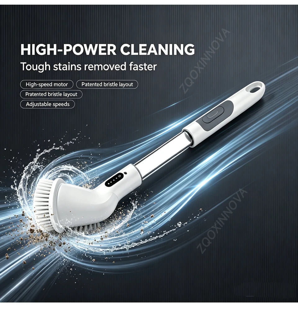 Cordless Electric Spin Scrubber — Rechargeable Multipurpose Cleaning Brush