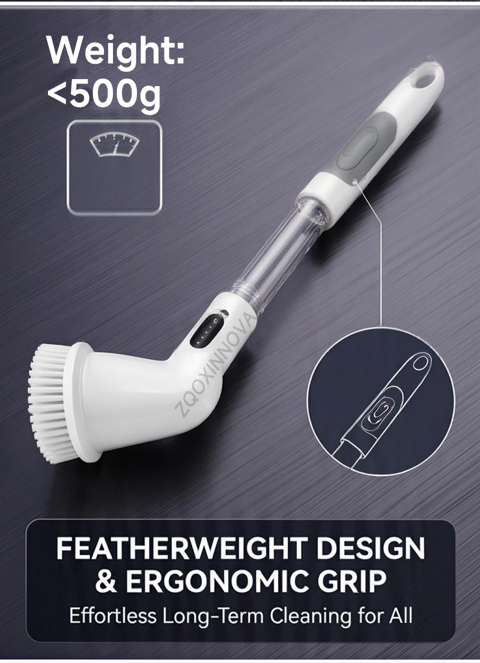 Cordless Electric Spin Scrubber — Rechargeable Multipurpose Cleaning Brush