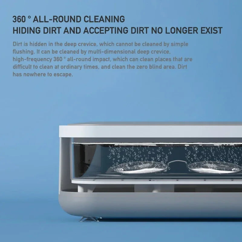 Mini Ultrasonic Cleaning Machine for Jewelry, Glasses & Watches (Battery Not Included)