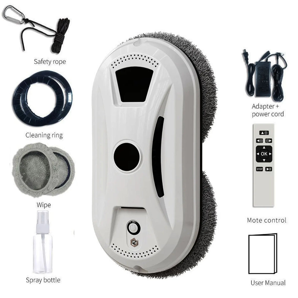 Automatic Window Cleaning Robot – 5600PA Dual Suction, 3 Modes, UPS Backup, Streak-Free Glass Cleaner