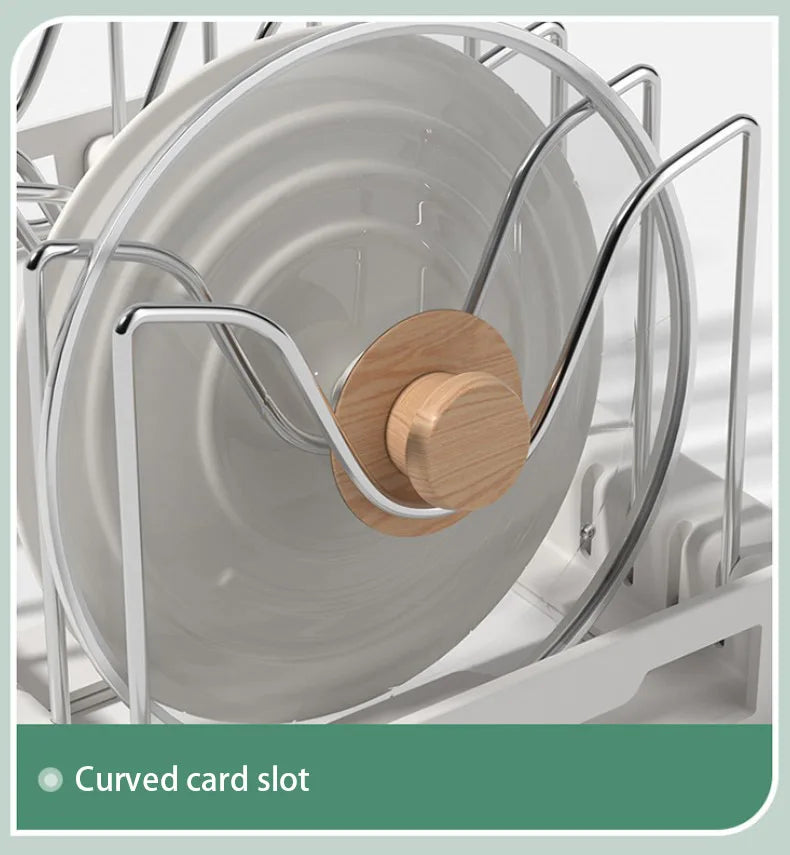 Expandable Cabinet Pot & Pan Organizer – Adjustable Divider Rack for Pots, Pans & Lids