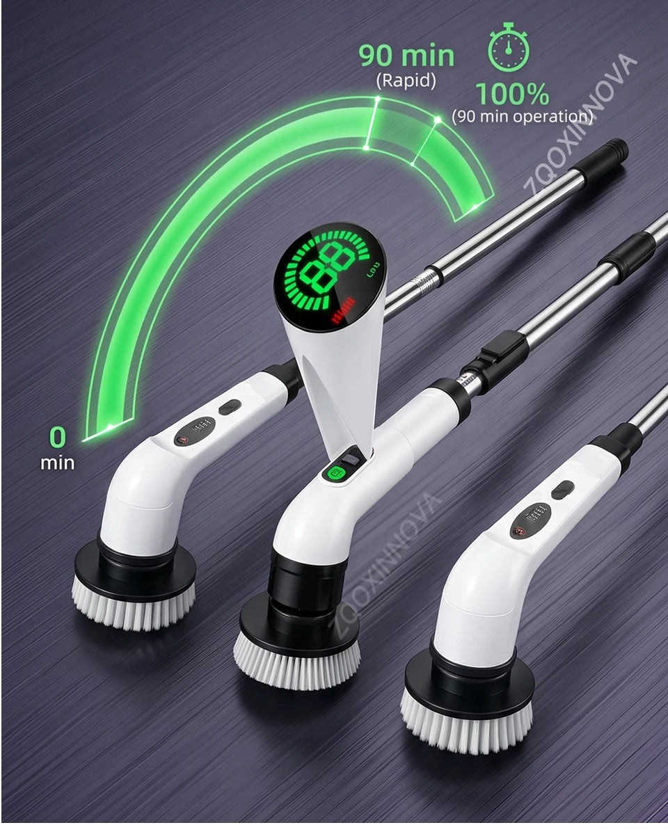 Cordless Electric Spin Scrubber — Rechargeable Multipurpose Cleaning Brush