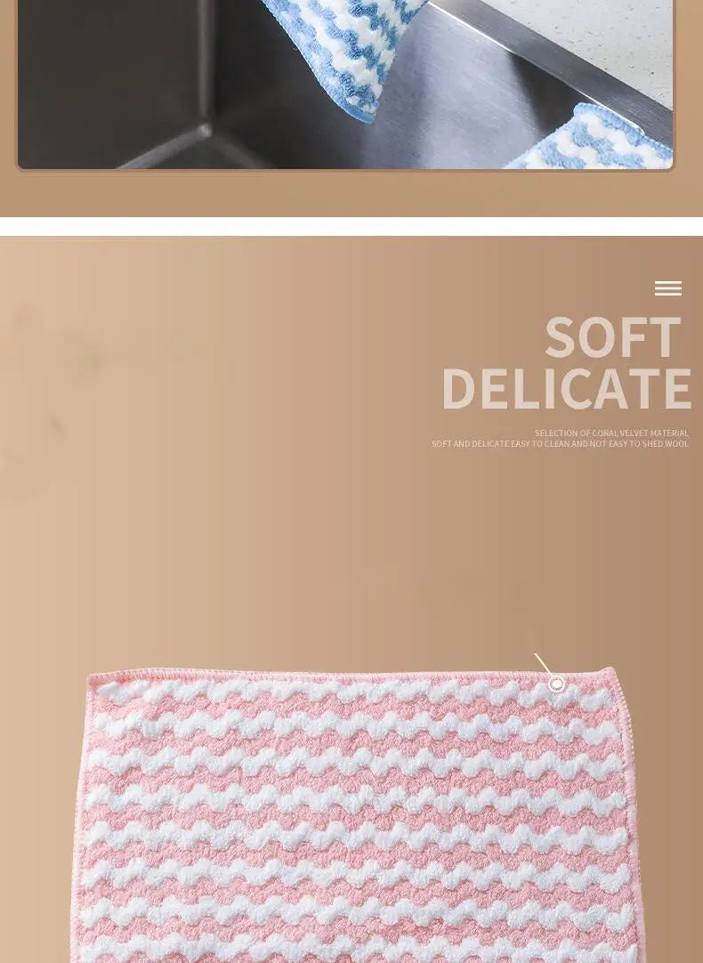 Microfiber Kitchen Dishcloth — Soft, Absorbent & Eco-Friendly Cleaning Cloth