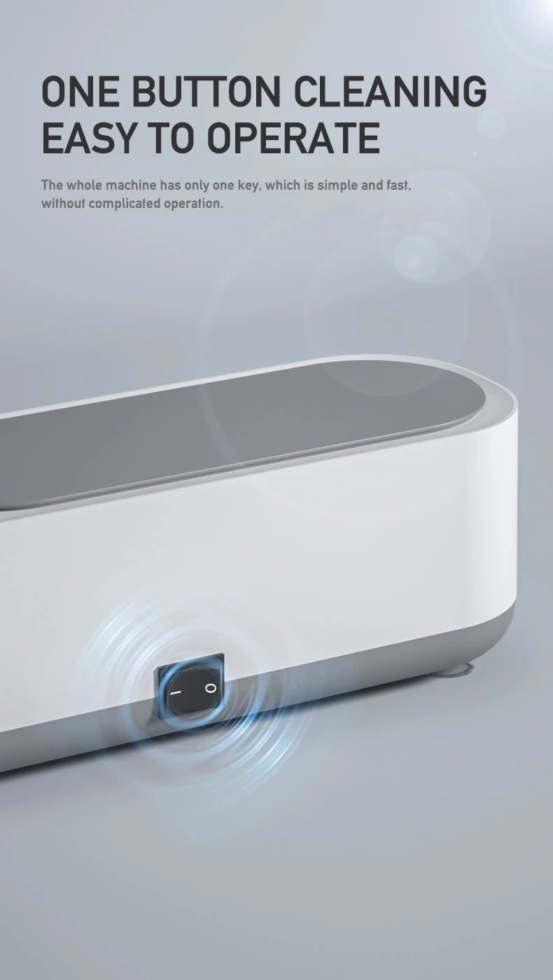 Mini Ultrasonic Cleaning Machine for Jewelry, Glasses & Watches (Battery Not Included)