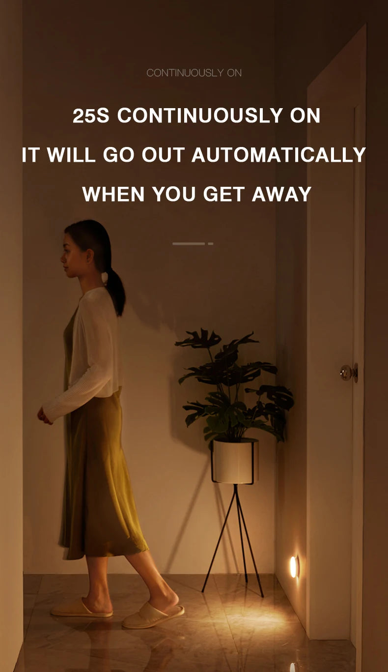 USB Rechargeable Motion Sensor Night Light – Wireless LED Lamp for Kitchen, Closet & Hallway