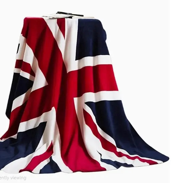 Warm Plush Throw Blanket — Striped European Style for Sofa, Bed & Travel