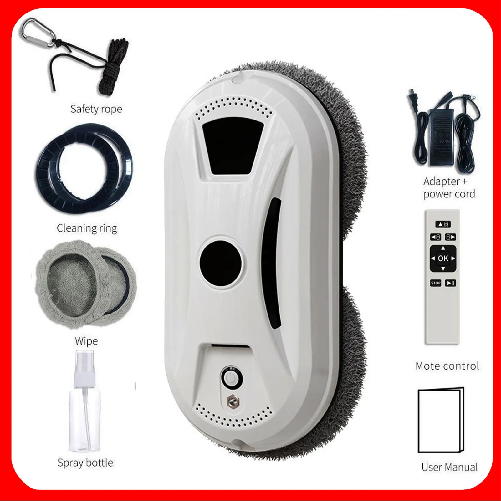 Automatic Window Cleaning Robot – 5600PA Dual Suction, 3 Modes, UPS Backup, Streak-Free Glass Cleaner