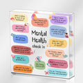 Mental Health & Self-Care Encouragement Sign — Therapist & Wellness Gift