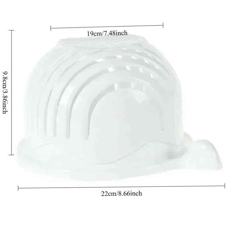 Salad Cutter Bowl – Vegetable & Fruit Slicing Bowl for Fast Meal Prep, No Cutting Board Needed